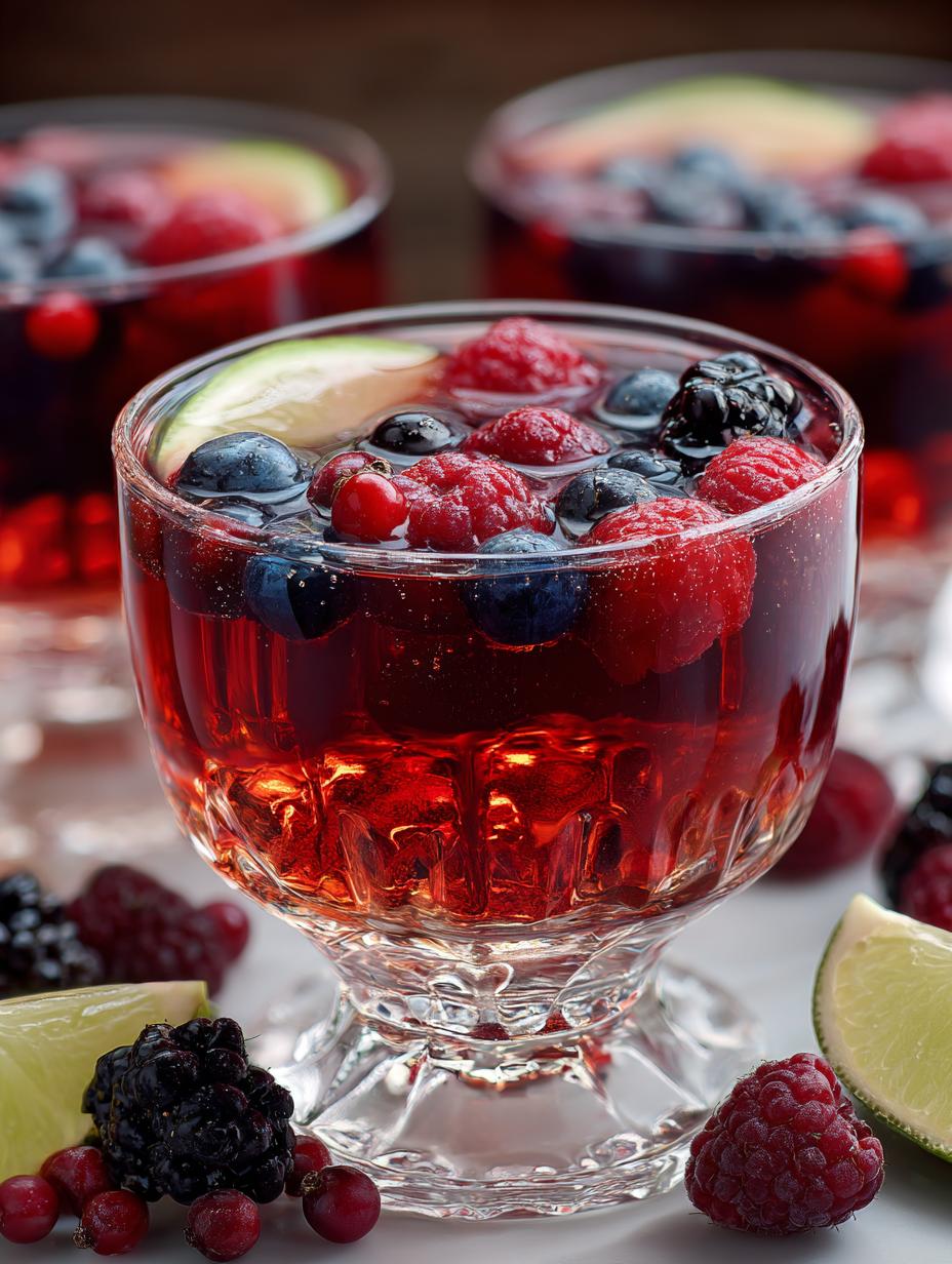 Festive Multi Berry Punch: 12 Jelly Shots for Parties - Festive Multi Berry Punch - main visual representation