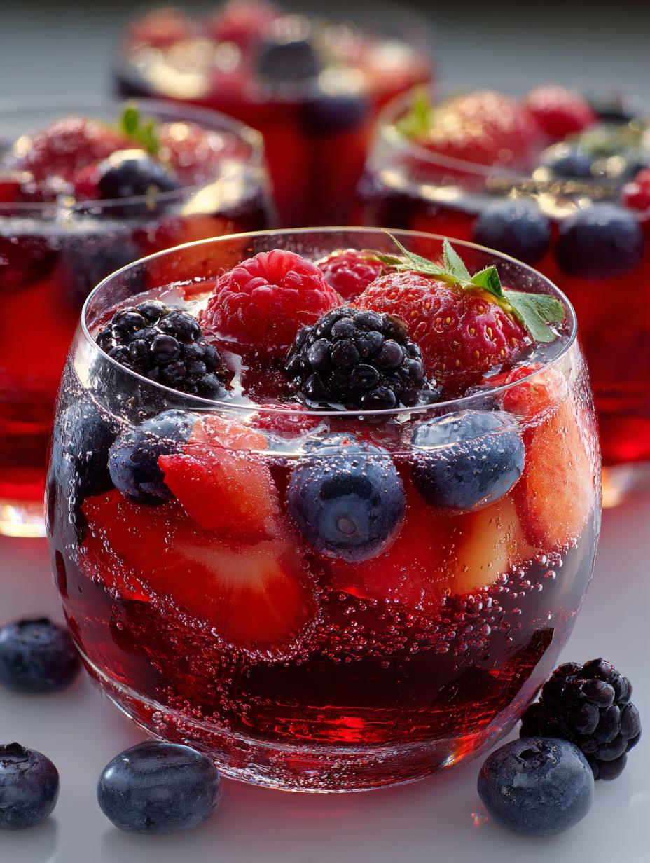 Festive Multi Berry Punch: 12 Jelly Shots for Parties - Festive Multi Berry Punch - additional detail