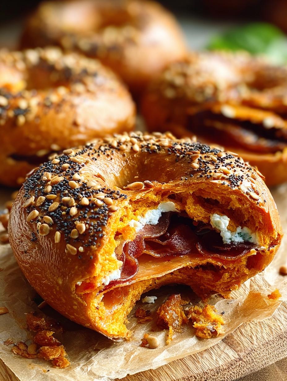 Flavorful Bagel with Sweet Potato Mash and Tahini - Flavorful Bagel with Sweet - main visual representation