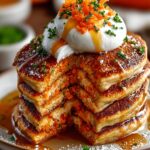 Fluffy Carrot Cake Pancakes