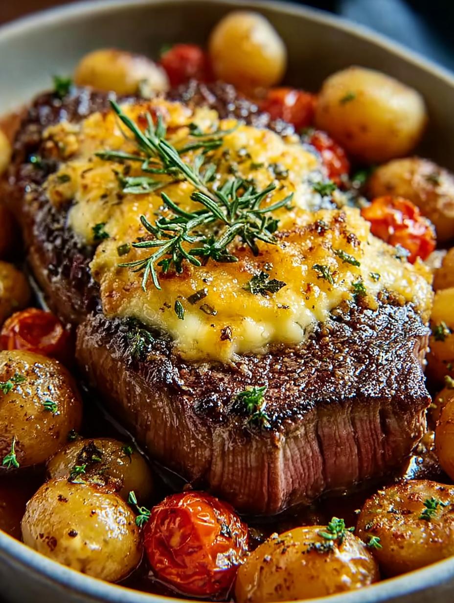 Garlic Butter Steak Cheddar