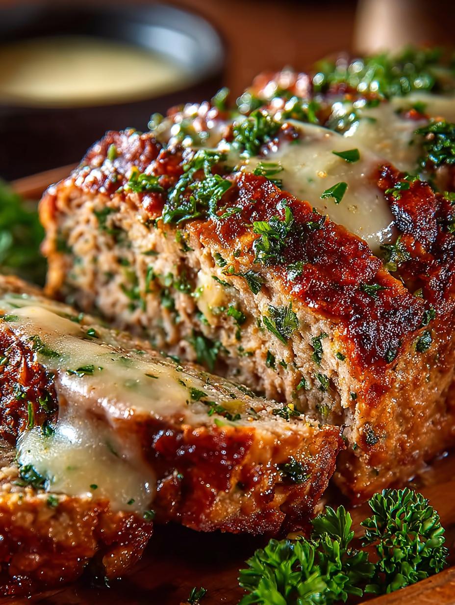Garlic Parmesan Chicken Meatloaf