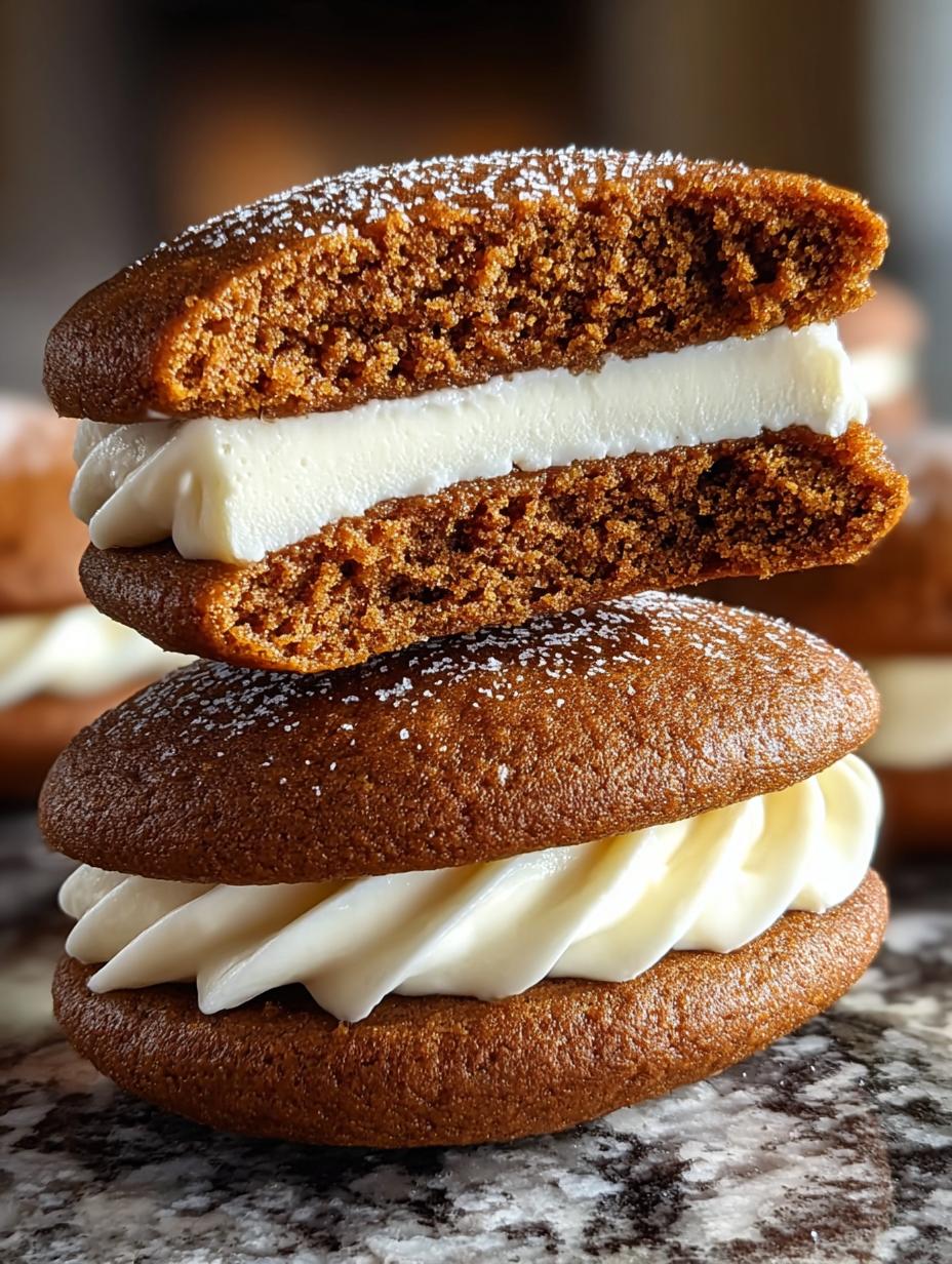 Gingerbread Whoopie Pies: 12 Irresistible Holiday Delights - Gingerbread Whoopie Pies - main visual representation