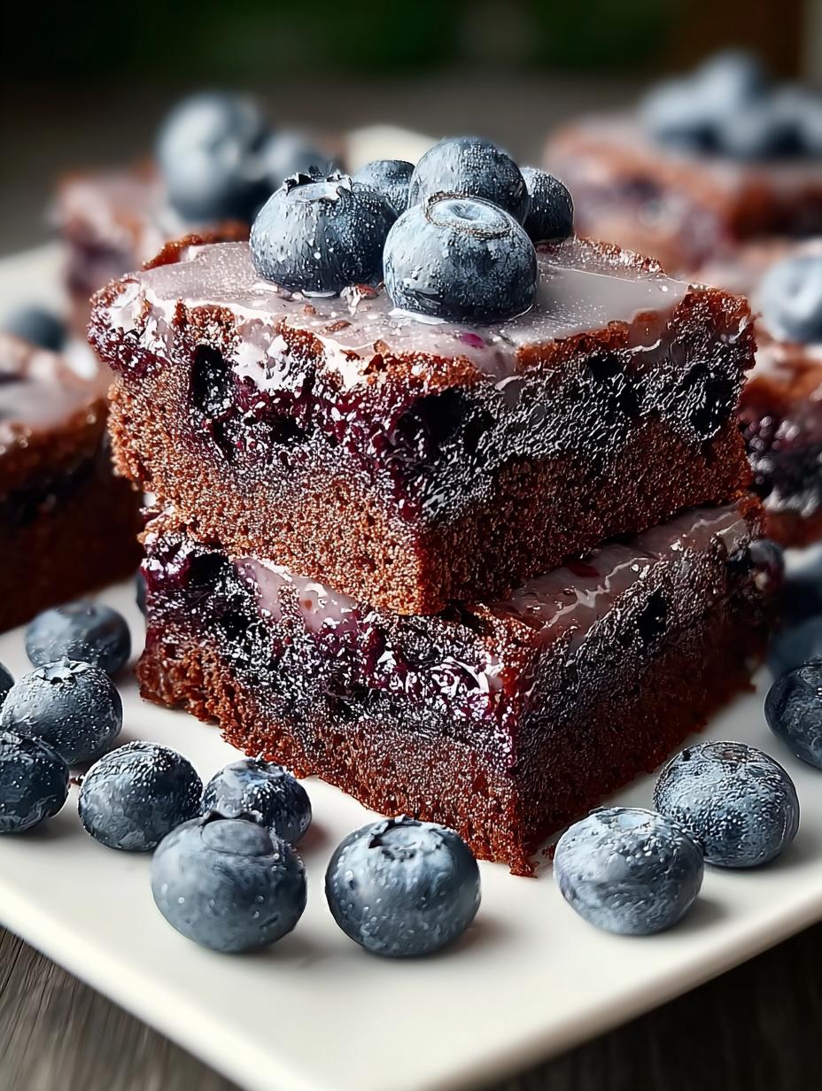 Delicious Glazed Blueberry Brownies You Must Try - Glazed Blueberry Brownies - main visual representation