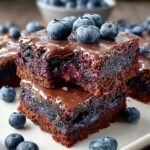 Glazed Blueberry Brownies
