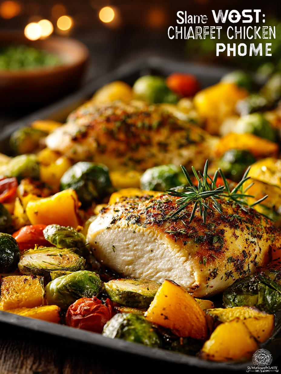 Gluten Free Sheet Pan Chicken Dinner with Brussels Sprouts - Gluten Free Sheet Pan - main visual representation