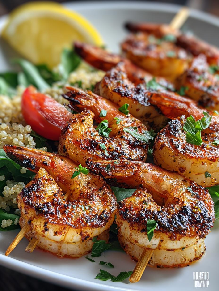 Grilled Cajun Shrimps Skewers