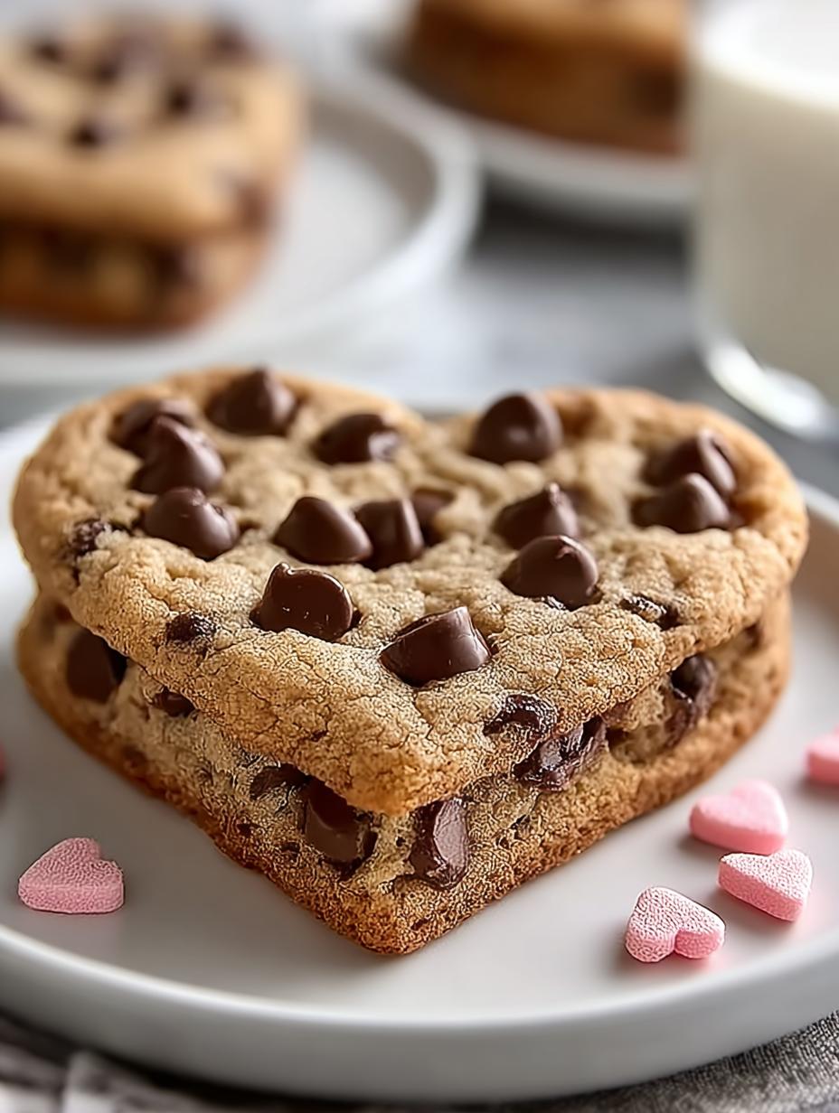 Heart Shaped Chocolate Chip Cookies: 24 Sweet Hearts - Heart Shaped Chocolate Chip - main visual representation