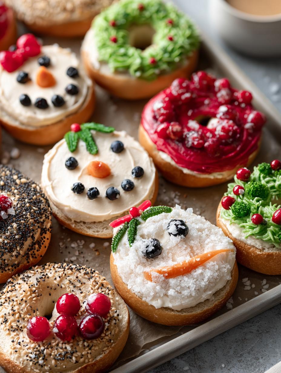 Holiday Bagel Faces Snowmen: 6 Fun Festive Ideas 5 Holiday Bagel Faces Snowmen: 6 Fun Festive Ideas - Holiday Bagel Faces Snowmen - main visual representation