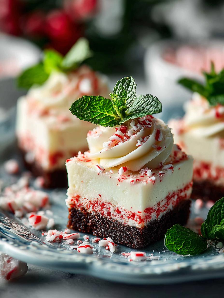 Irresistible Festive Mini Peppermint Bark Cheesecakes - Irresistible Festive Mini Peppermint - main visual representation