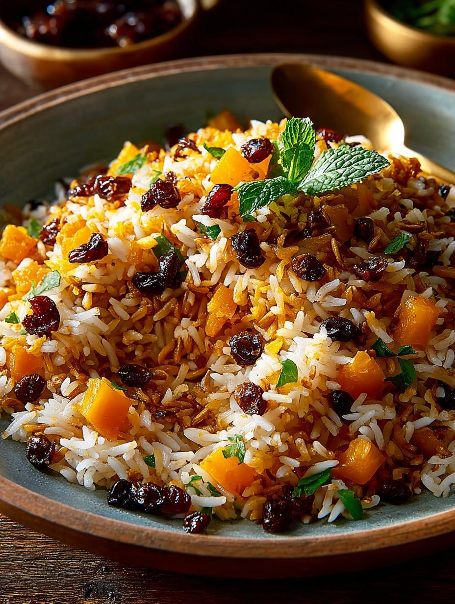 Irresistible Rice Pilaf with Pumpkin and Currants - Irresistible Rice Pilaf with - main visual representation