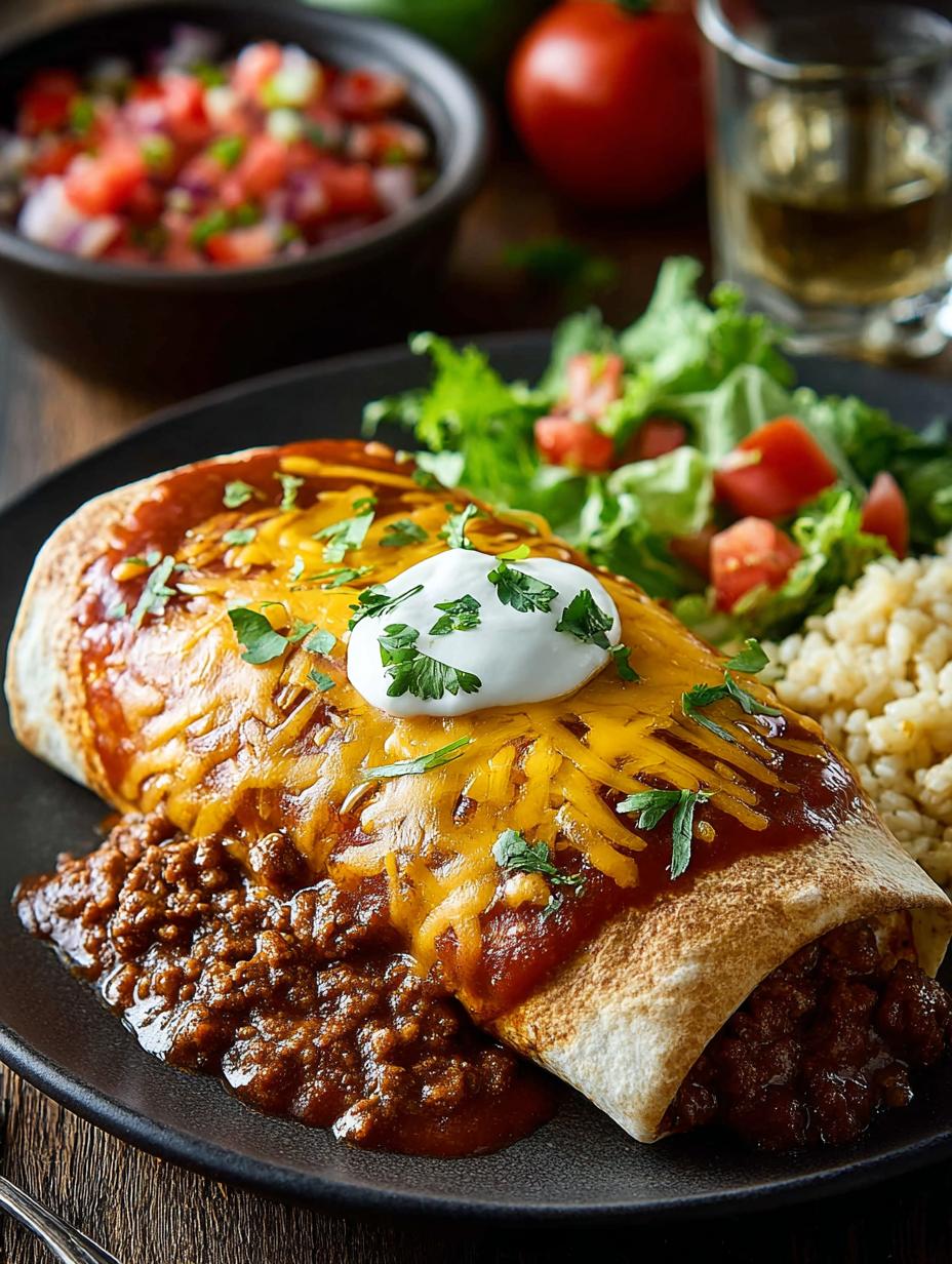 Irresistible Smothered Beef Burritos with Chili Sauce - Irresistible Smothered Beef Burritos - additional detail