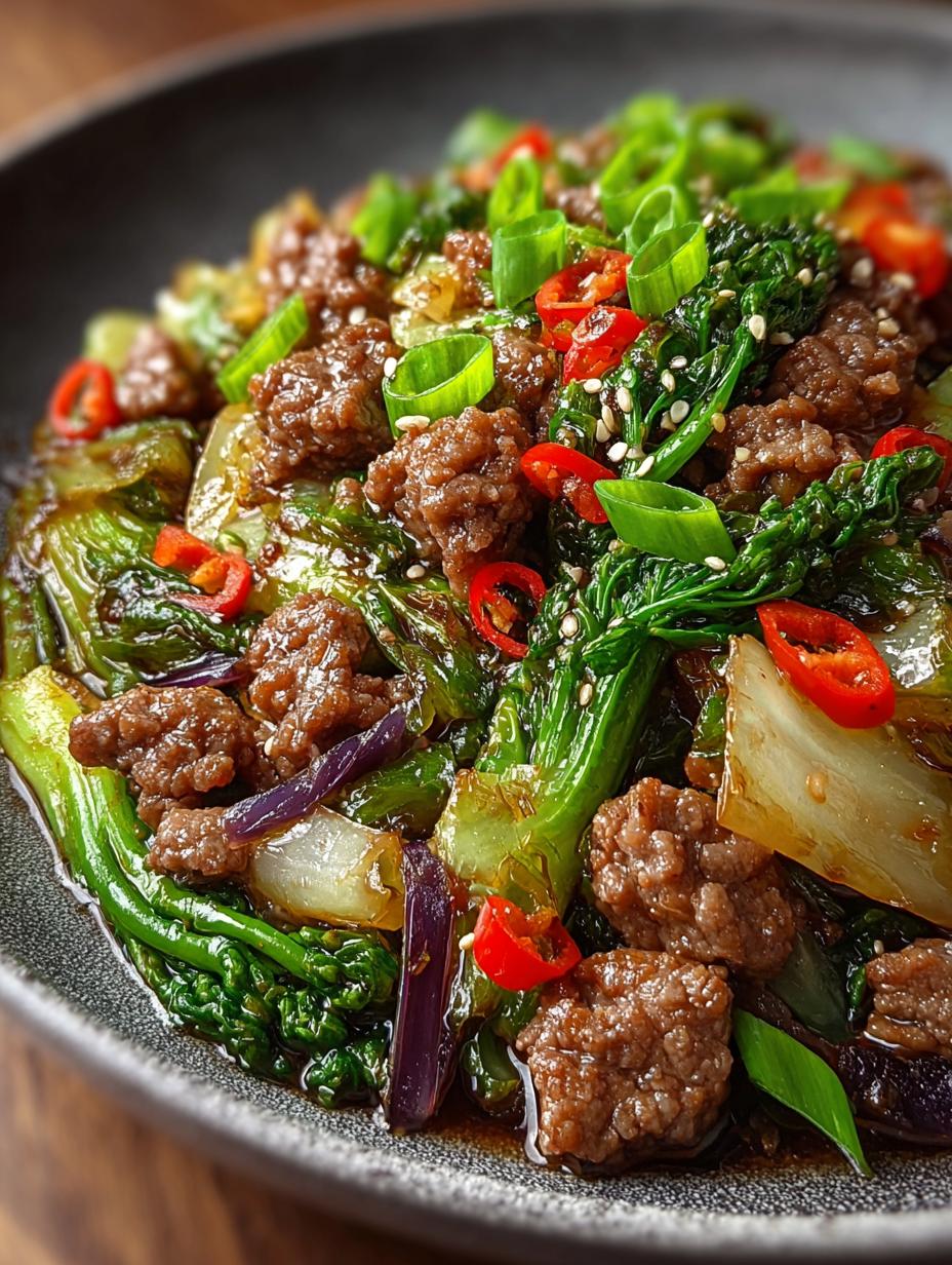 Low Carb Mongolian Ground Beef and Cabbage in 30 Minutes - Low Carb Mongolian Ground - main visual representation