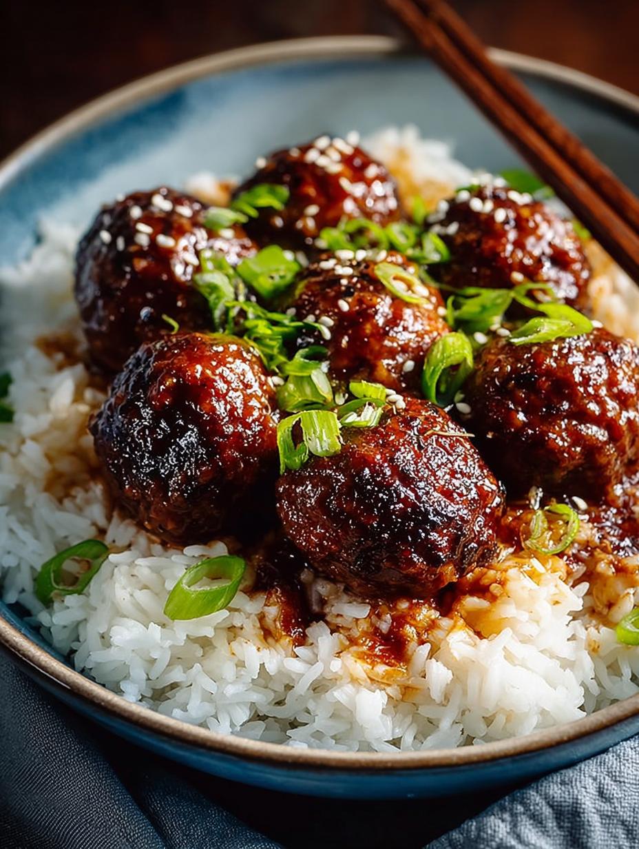 Delicious Mongolian Meatballs with Sweet Sauce - Mongolian Meatballs - main visual representation