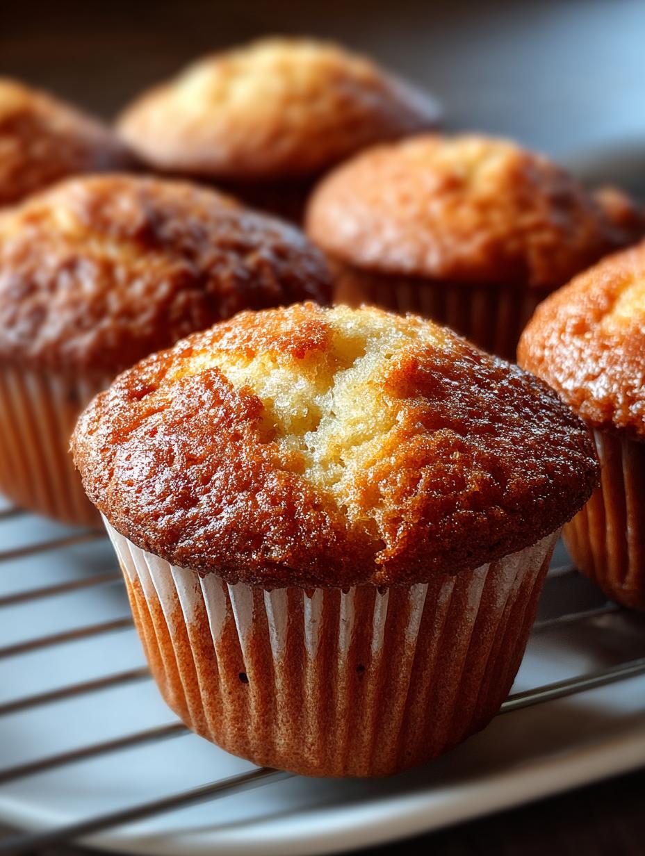 Irresistible muffins fresh from the oven on a cooling rack