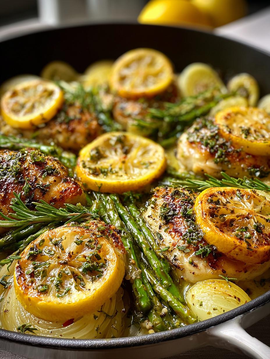 One Pan Herbed Lemon Chicken with Asparagus Delight - One Pan Herbed Lemon - main visual representation