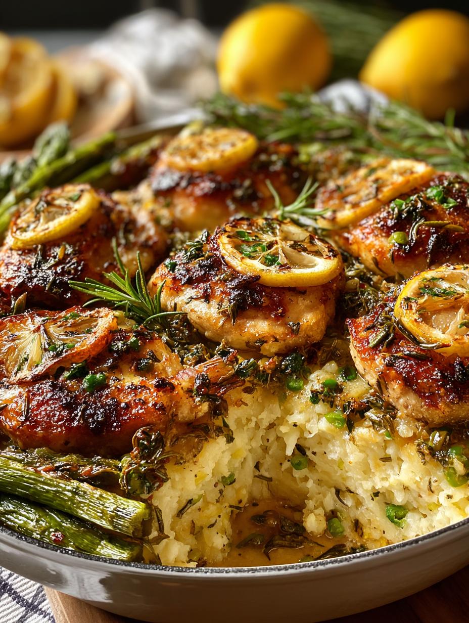 One Pan Herbed Lemon Chicken with Asparagus Delight - One Pan Herbed Lemon - additional detail