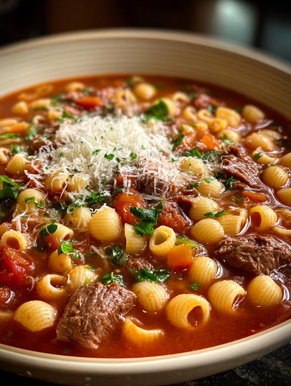 Pasta Fagioli with Beef