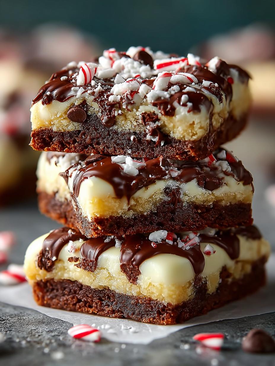 Irresistible Peppermint Cookie Dough Domino bars ready to serve