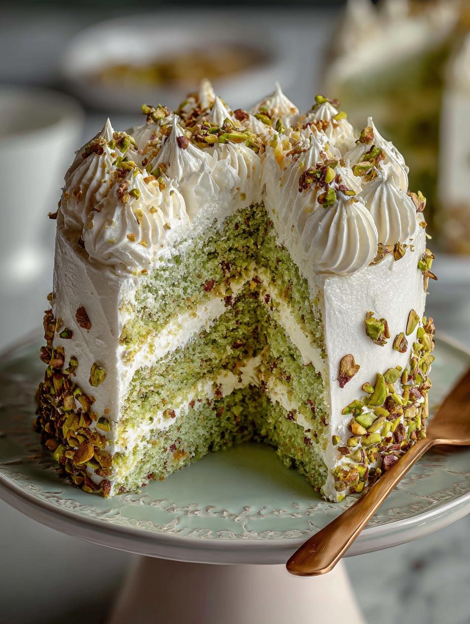 Pistachio Buttercream Mess Cake: 12 Irresistible Layers - Pistachio Buttercream Mess Cake - additional detail
