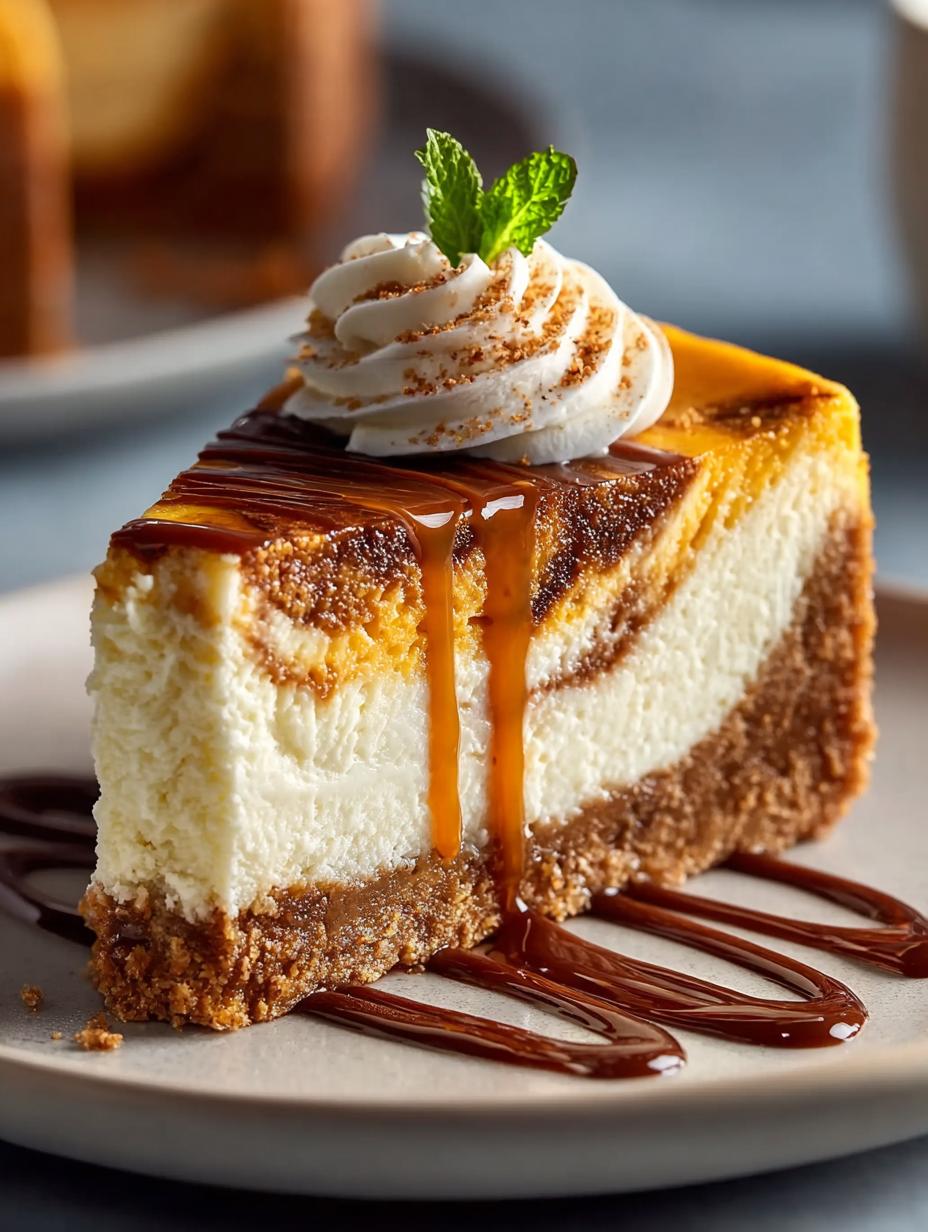 Pumpkin Swirl Cheesecake Fall