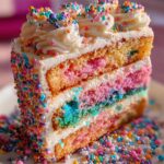 Rainbow Sprinkle Explosion Cake