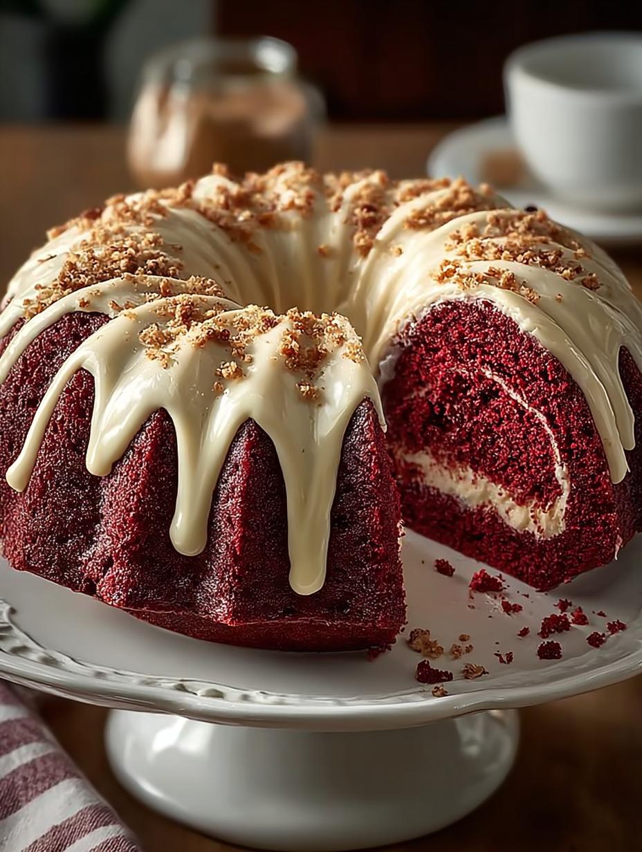 Moist Red Velvet Bundt Cake: Indulge in 12 Slices - Red Velvet Bundt Cake - additional detail