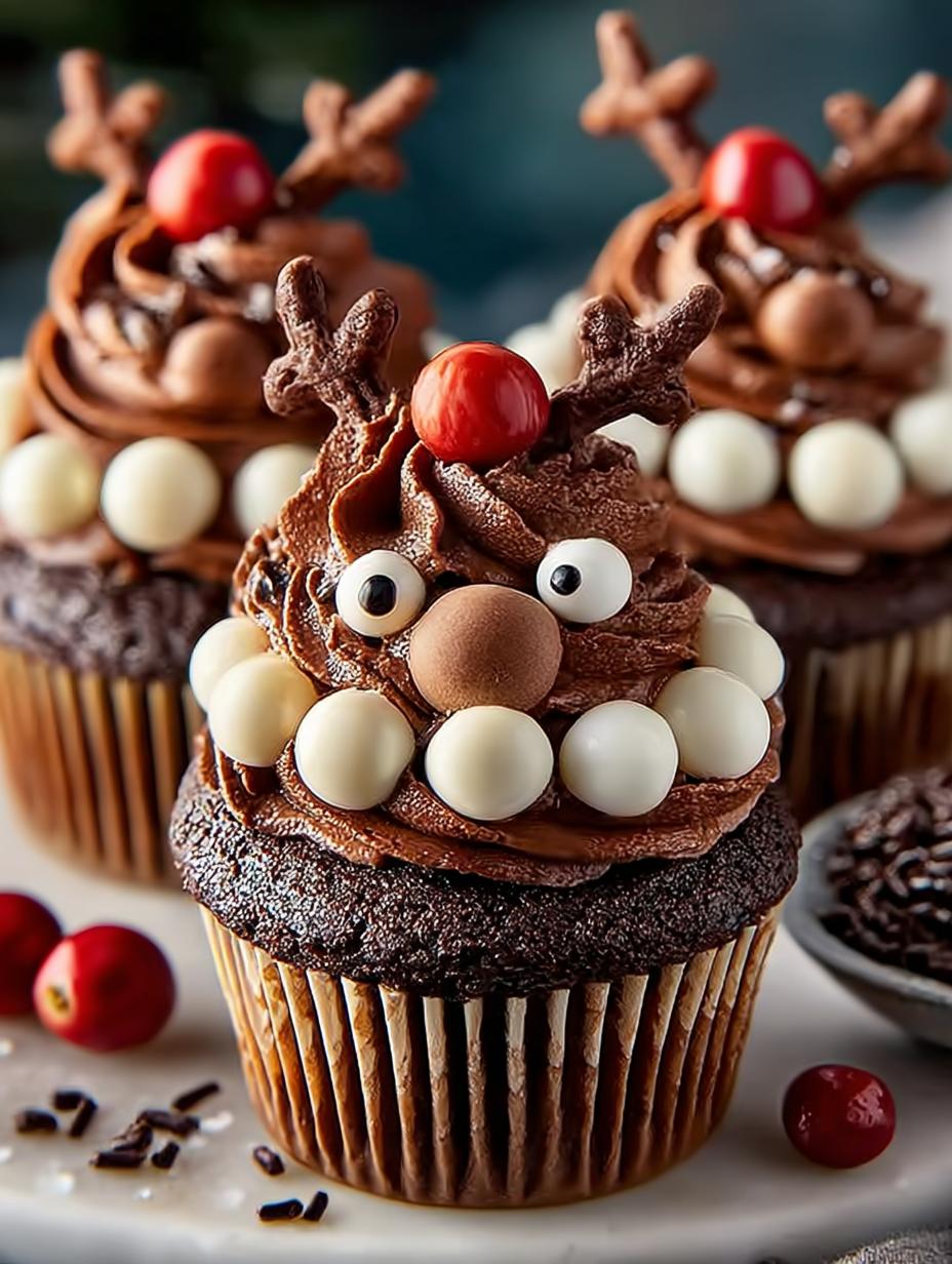 Delicious Reindeer Cupcakes for Your Festive Celebrations - Reindeer Cupcakes - additional detail