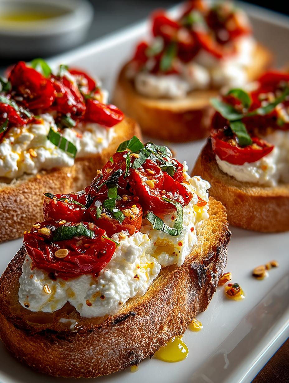 Ricotta Roasted Red Pepper Crostini: 5-Minute Delight - Ricotta Roasted Red Pepper - additional detail