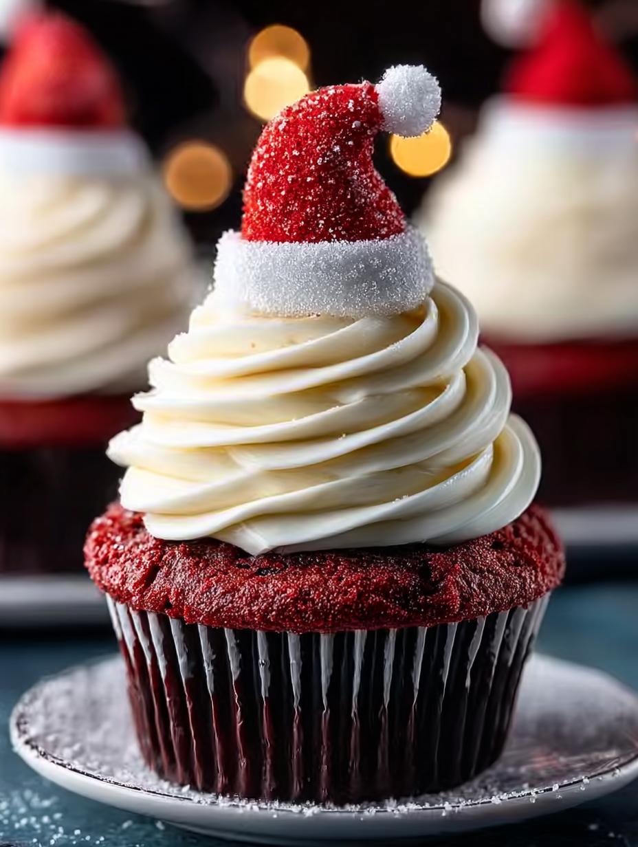 Santa Hat Topped Red