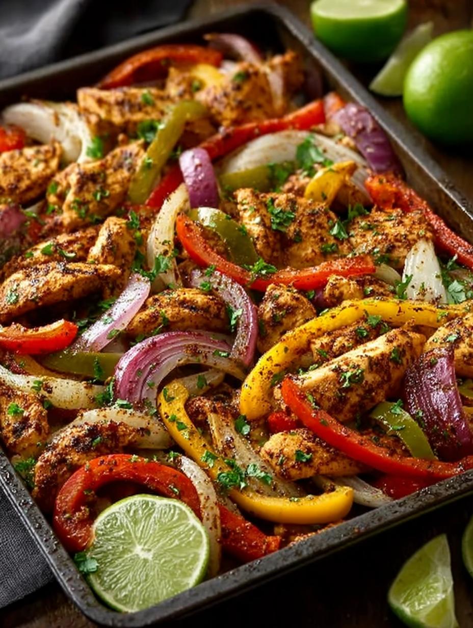 30 Minute Sheet Pan Chicken Fajitas for Easy Dinners - Sheet Pan Chicken Fajitas - additional detail