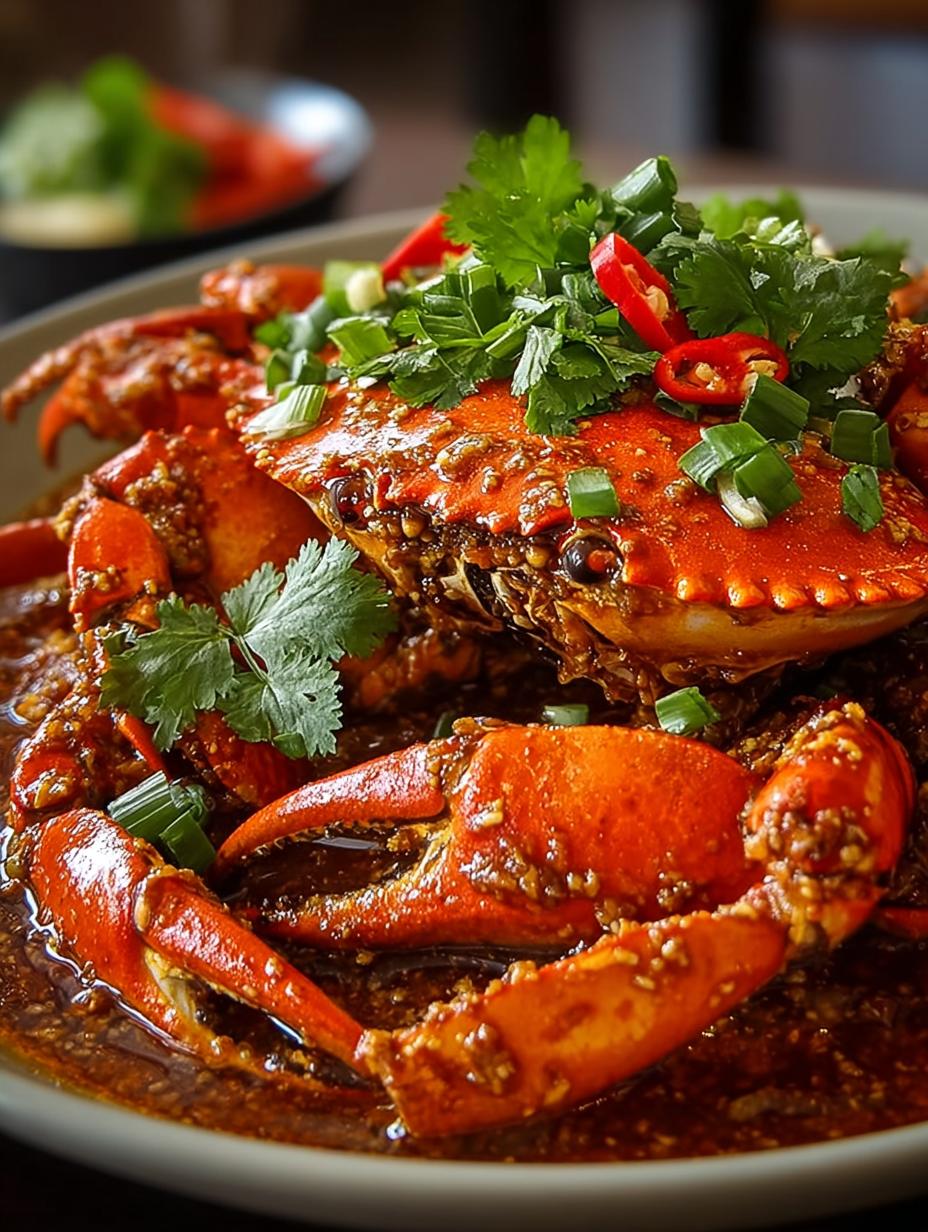 Irresistible Singaporean Chilli Crab with Silky Sauce - Singaporean Chilli Crab - main visual representation