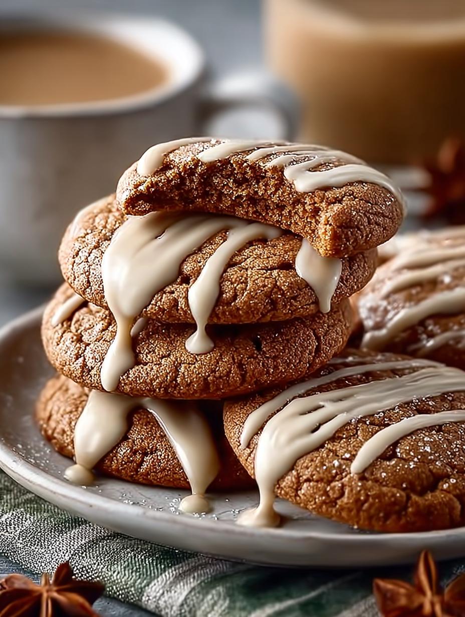 Soft Gingerbread Latte Cookies