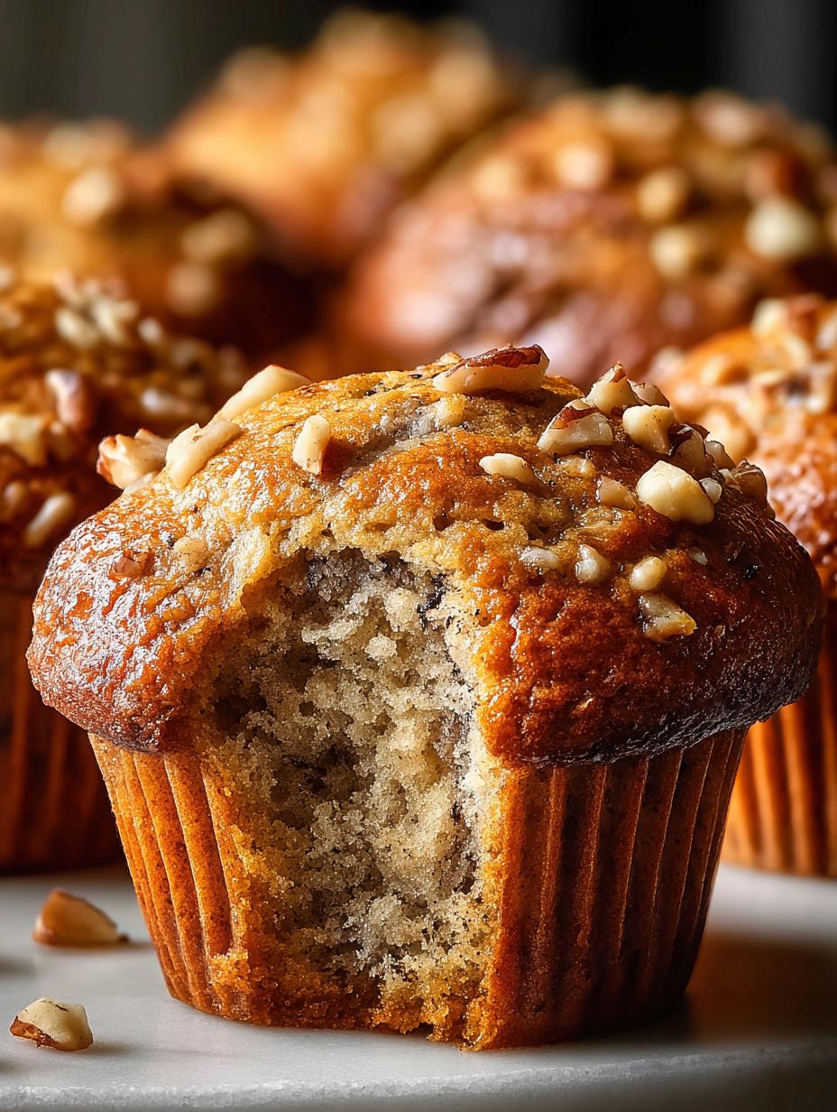 Sourdough Banana Nut Muffins