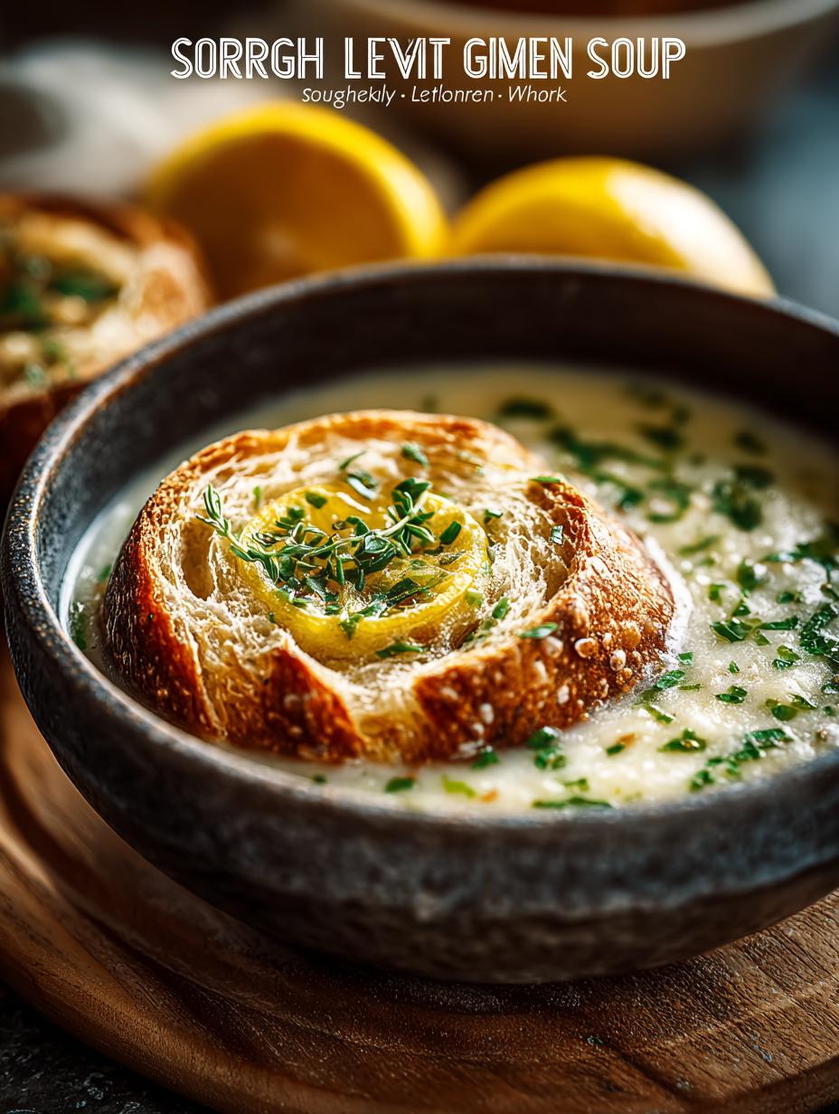Sourdough Lemon Garlic Soup: A Comforting Delight - Sourdough Lemon Garlic Soup - main visual representation
