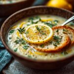 Sourdough Lemon Garlic Soup