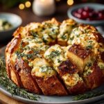 Spinach Artichoke Christmas Wreath