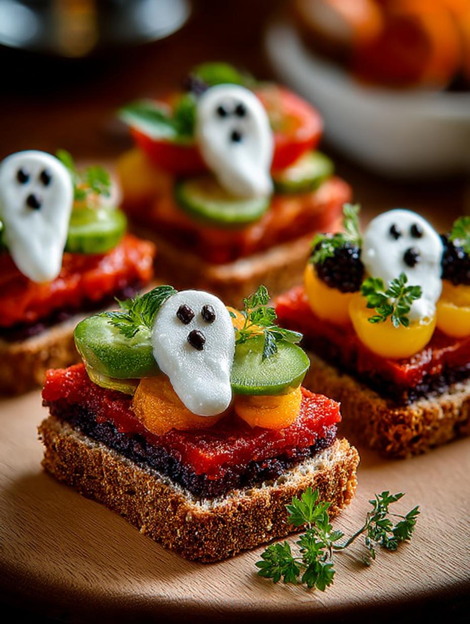 Spooky Boo Schetta: 7 Delicious Halloween Appetizers - Spooky Boo Schetta - main visual representation