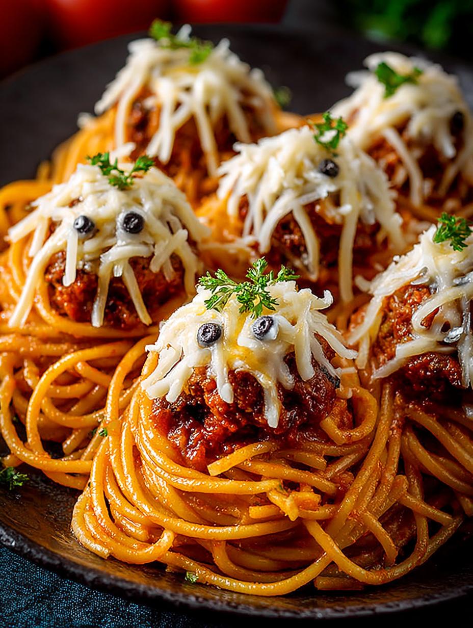 Spooky Spaghetti Cheesy Monster: A Frightening Feast - Spooky Spaghetti Cheesy Monster - main visual representation