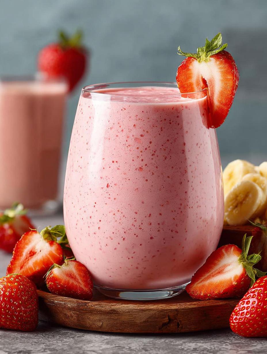 Delicious Strawberry Banana Smoothie Recipe in 5 Minutes - Strawberry Banana Smoothie - main visual representation