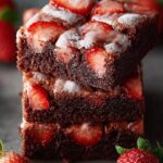 Strawberry Brownies Fudgy Fruity
