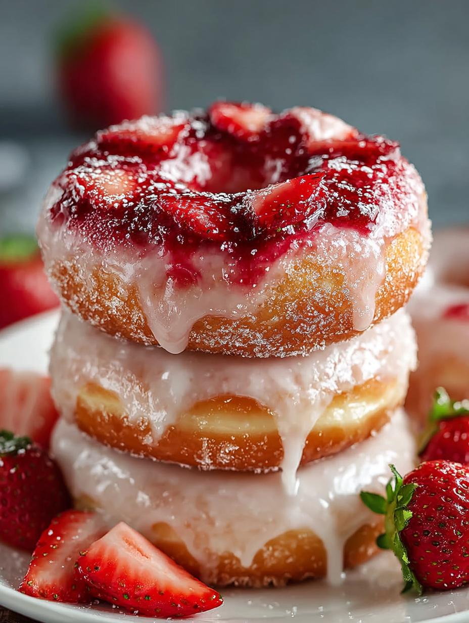 Strawberry Donuts Treat