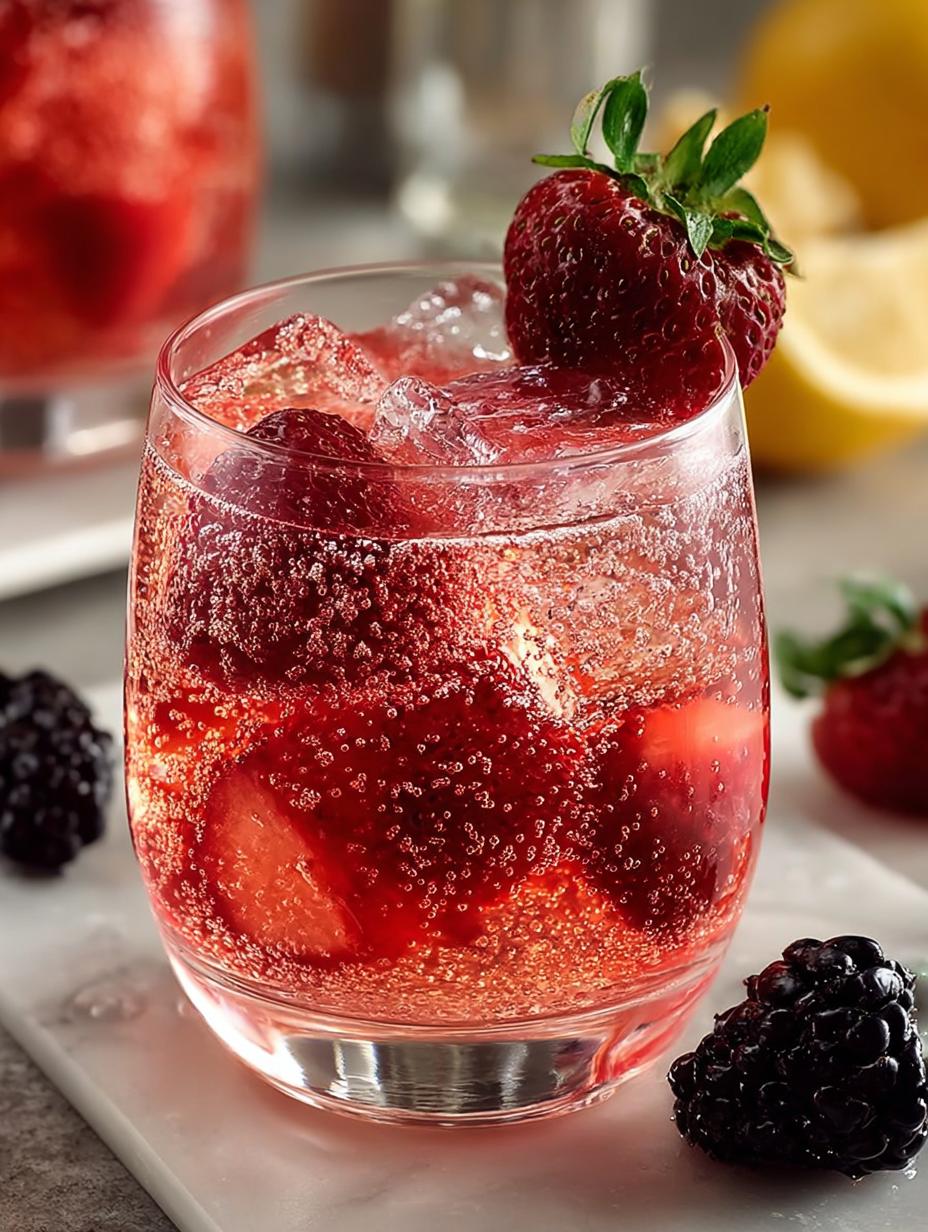 Strawberry Sparkler Mocktail