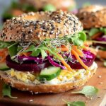 Vibrant Bagel with Beet